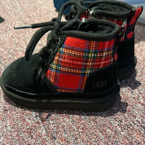 UGG Other - UGG Kids Plaid Black and Red Boots